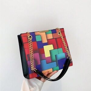 Colorful Geometric Women's Bag